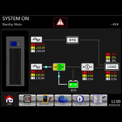 ORVALDI V10K 3f/3f on-line 10kVA/10kW z bat. 5min. i panelem dotykowym 4,3"