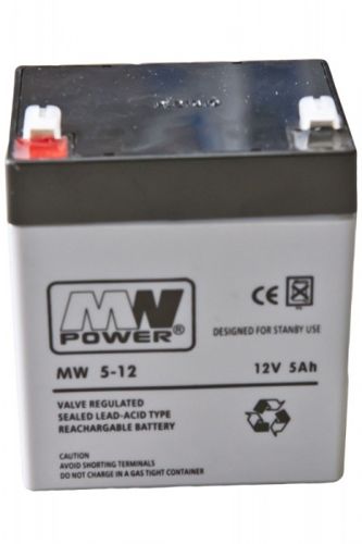 Akumulator żelowy MW 12V 5Ah  Akumulatory \ Bezobsługowe AGM